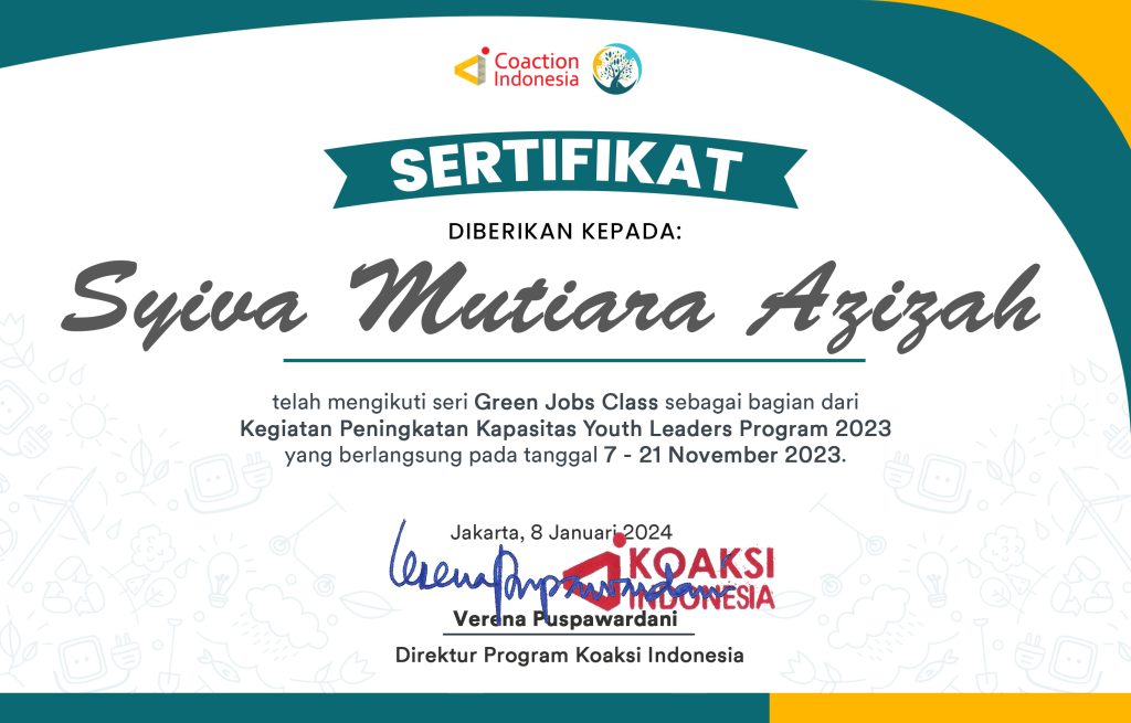Sertifikat GJ CLASS Syiva Mutiara Azizah